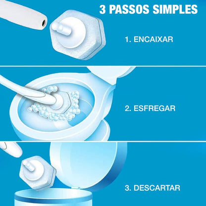 Escova Sanitária Descartável Power Plus - Bônus 10 Refis