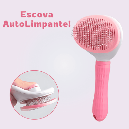 Escova Auto-Limpante para Pets