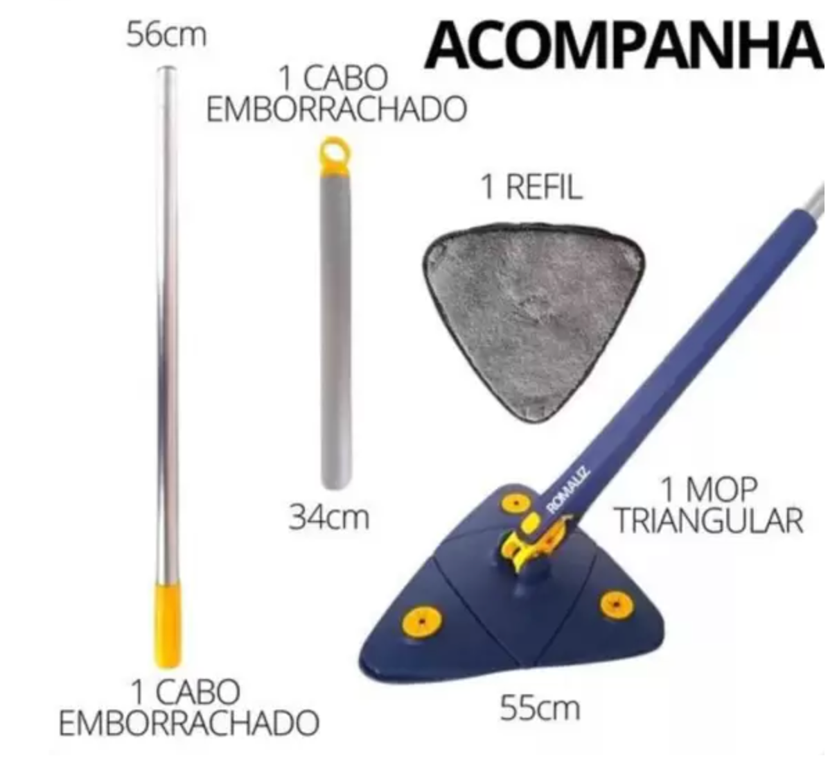 Limpador Triangular MOP 360° Exclusivo