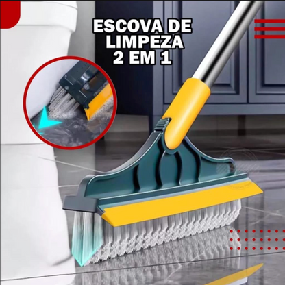 Escova de Limpeza 2 Em 1 Vassoura E Rodo