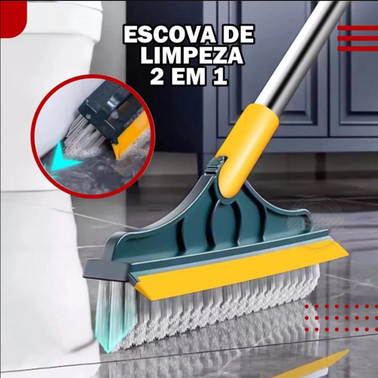 Escova de Limpeza 2 Em 1 Vassoura E Rodo