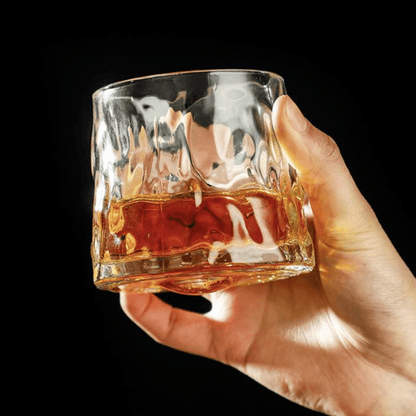 Copo de Whisky Cristal com Base Rotativo Bar em Casa