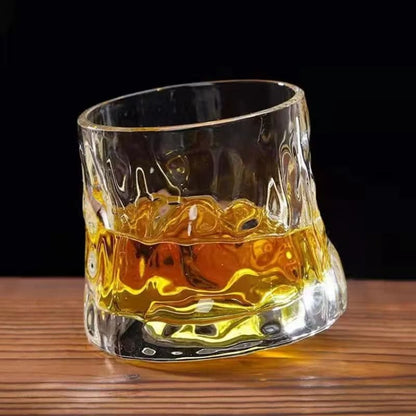 Copo de Whisky Cristal com Base Rotativo Bar em Casa