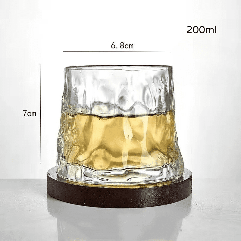 Copo de Whisky Cristal com Base Rotativo Bar em Casa