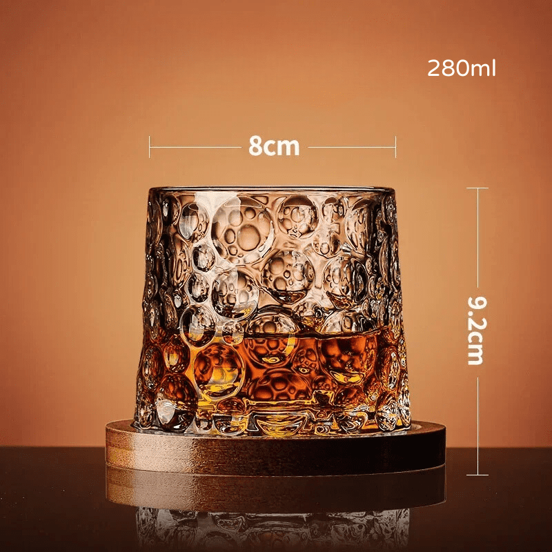 Copo de Whisky Cristal com Base Rotativo Bar em Casa