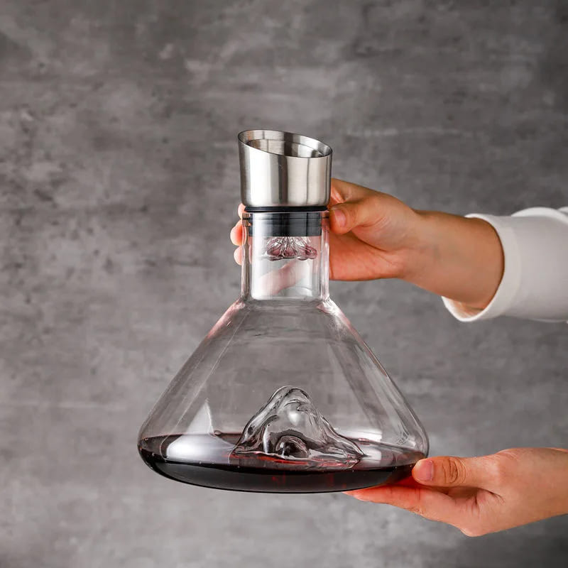 Decanter de Vinho Vidro Iceberg Aerador Home Bar