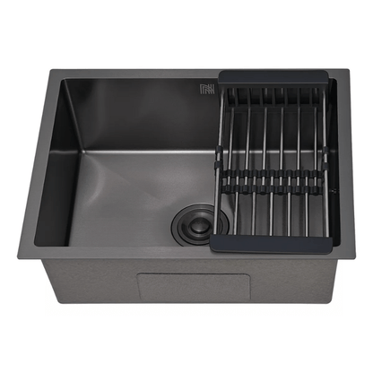 Kit Cuba Cozinha Gourmet Aço Inox C/ Torneira Flexível Preto