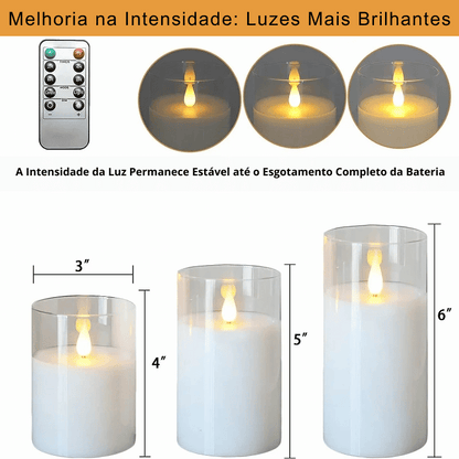 Kit 3 Velas LED Automáticas