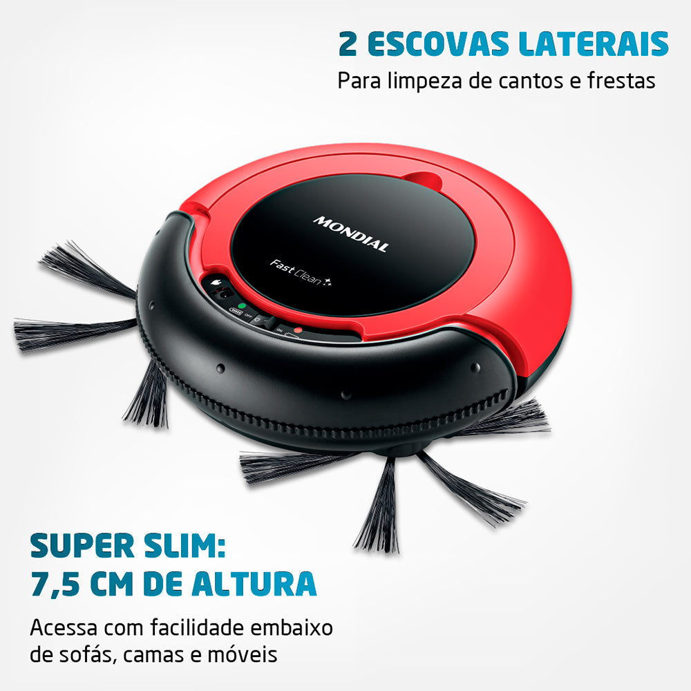 Aspirador Robô Função 3 em 1 Bivolt