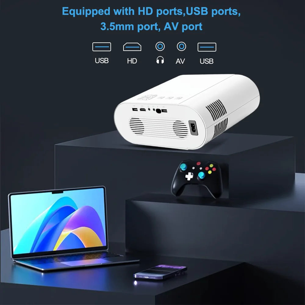 Projetor 4K PG510W Android 11 WiFi Auto Foco Keystone