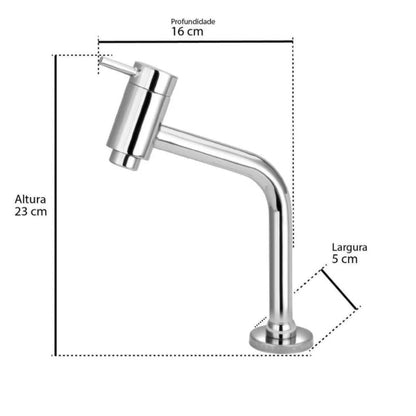 Torneira Banheiro Lavabo Metal Cromado