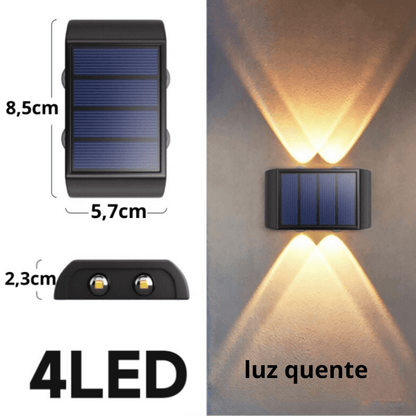 Arandela de Parede Área Externa de Led Solar