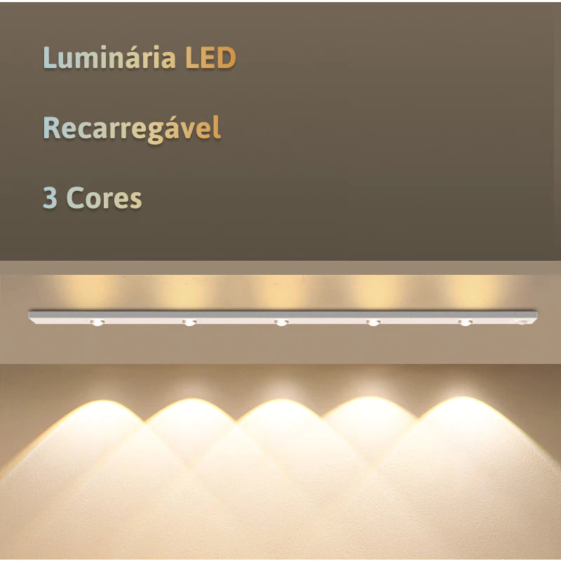 (Kit 2 uni) Luminária 3 Cores | Com Sensor De Movimento