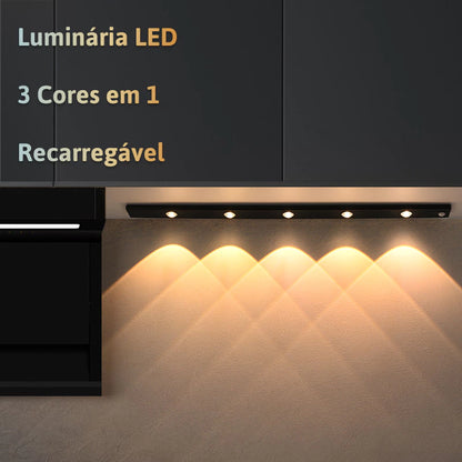 (Kit 2 uni) Luminária 3 Cores | Com Sensor De Movimento