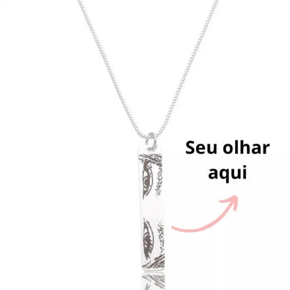 Colar à laser do “olhar” | banhado à prata 925 ou ouro18k